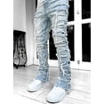 thumbnail image 5 of Mens Stacked Jeans Y2k Slim Fit Skinny Ripped Jeans Distressed Destroyed Denim Pants Hip Hop Jeans, 5 of 5