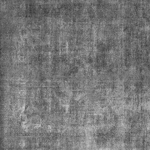 Ahgly Company Indoor Square Oriental Gray Industrial Area Rugs, 4' Square