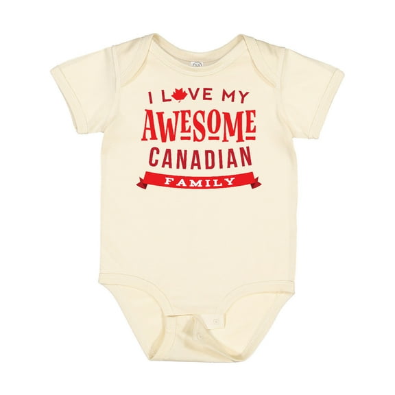 Inktastic Canadian Family Pride Awesome Boys or Girls Baby Bodysuit