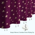 thumbnail image 6 of Purple Christmas Star Pattern Shower Curtain 72"x84" ,Bathroom Decorative Shower Curtains Set with 12 Hooks,Modern Waterproof Washable Shower Curtain, 6 of 6