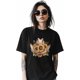 thumbnail image 2 of Womens Tops Cowboy Hat Sunflower Cotton Short Sleeve Round Neck T-Shirt Trendy Comfortable, Vintage Floral, 2 of 7
