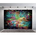 thumbnail image 1 of WOLADA 7x5FT Colorful Brick Wall Photography Backdrop Graffiti Backdrop Party Decoration Photo Background Studio Prop, 1 of 5