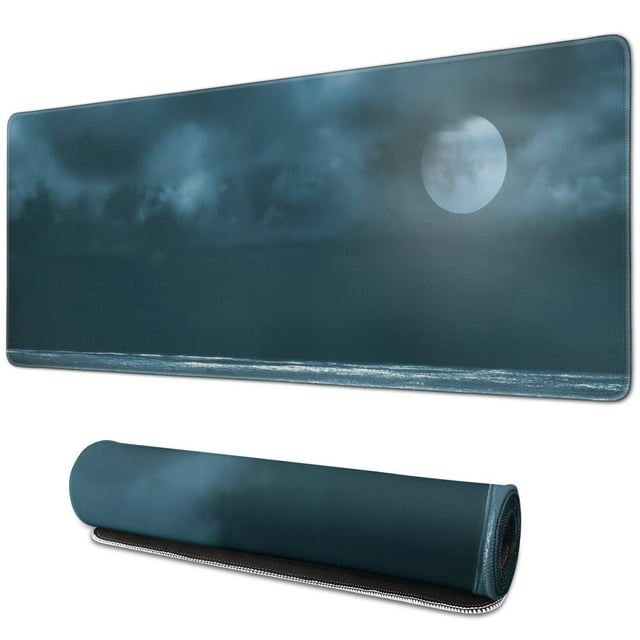 Moonlight Gaming Mouse Pad: Large 31.5x11.8 Inch, Premium Micro-Weave Cloth, Stitched Edges, Non-Slip Base, Water Resistant, Elevate Your Gaming Experience, Ideal for Office & Home Use