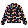 thumbnail image 4 of Jackets for Women Winter Coat Jackets Flannel Stand Collar Jacket(Watercolor Balloon,Size:S-4XL), 4 of 7