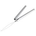 thumbnail image 2 of Wweixi 2 in 1 Loop Hook Pulling Threader Wig Crochet Extension Hair Needle Silver 1Set, 2 of 6