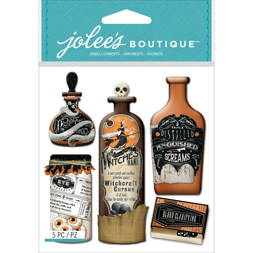 Jolee's Boutique Dimensional StickersVintage Bottles & Labels