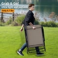 thumbnail image 5 of JMGJOY 4-Pack Folding Patio Chairs for Outdoor Relaxation, Supportive High-Back Sling Chairs with Armrests, Foldable for Garden, Backyard, and Pool (Brown), 5 of 9