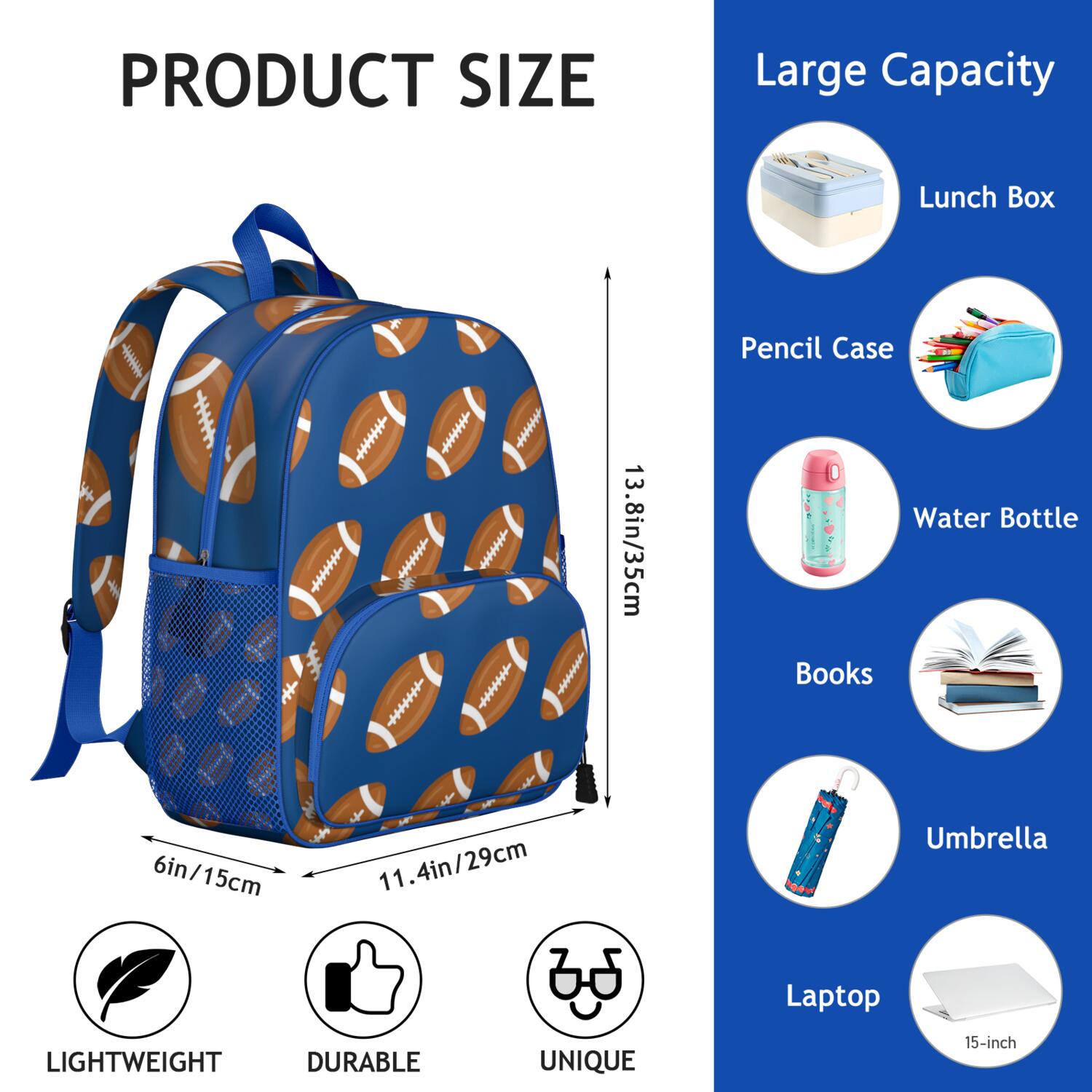 Breathable Padded Backpack for Kids - Spine-Friendly, Waterproof with Prints for Baseball and Basketball