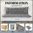 thumbnail image 6 of SDJPOI 2-3 Seater Porch Swing Replacement Cushion, Thicken 4" Waterproof Outdoor Bench Cushions with Backrest for Outdoor Furniture, 6 of 7
