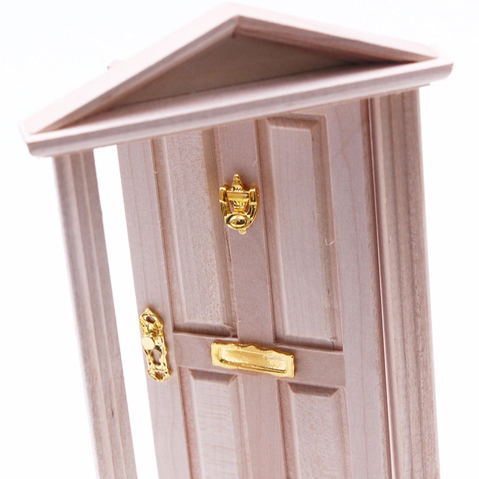 Milaget Blank Dollhouse Wood Door Dollhouse Accessory Miniature Furniture Dollhouse Room
