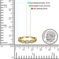 thumbnail image 4 of Yellow Tone, Simulated Cubic Zirconia Size-9 Half Eternity Infinity Ring Wedding Engagement Band 925 Sterling Silver, 4 of 7