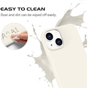 for iPhone 14 Pro Case Liquid Silicone Soft Gel Rubber Microfiber Lining Cushion Cover ShockProof Protective Phone Case for iPhone 14 Pro(6.1 inch)-Yellow
