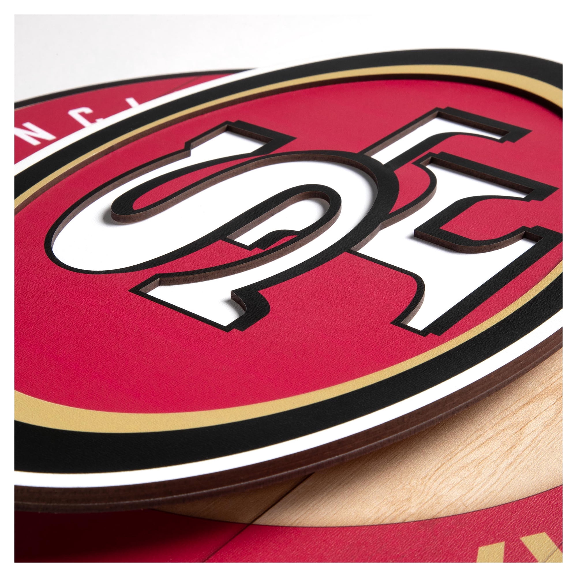 IDNA San Francisco 49ers 15" x 15" 3DX Logo Circle Backer Wall Art