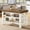 white and brown, variant on Tribesigns 55.1-Inch Farmhouse Kitchen Island With Storage Shelves
