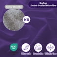 thumbnail image 3 of Viviland King Size Sheet Set - Soft King Bed Sheets - Brushed Microfiber Fitted Sheet with 15" Deep Pockets - Breathable 4 Pieces Sheet Set for King Bed - Bedding Sheets & Pillowcases, Purple, 3 of 8