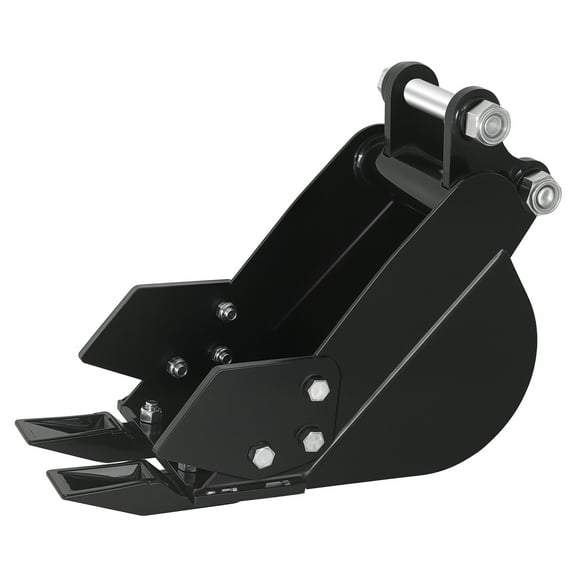 Excavator Bucket 8.2‘’ Excavator Attachment up to 3 Tons, 210mm Narrow Digging Buckets, Hole Diameter 0.98in Center Wheelbase 4in, Bucket Metal Trenching Digger with 2 Metal Teeth