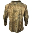 thumbnail image 5 of WREESH Mens Trendy Shackets Jacket World Map Print Button Up Jacket Slim Long Sleeve Jacket with Pockets Khaki A, 5 of 5