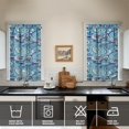 thumbnail image 2 of Paisley Design Kitchen Curtains - Vintage Tier Cafe Curtains for Bathroom Living RV Rod Pocket Window Drapes 36 Inch 2 Panels Set 28"x36" Window Treatment Tiers, 2 of 4