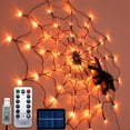 thumbnail image 4 of Halloween Solar Giant Spider Web Lights Solar Halloween Lights Decorations Outdoor 40inch Lighted Spider Web Light up Withgiant Spiders for Yard House Decor, 4 of 9
