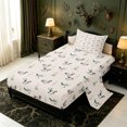 thumbnail image 2 of Manfei Mallard Duck Pattern Twin Sheets,Farmhouse Bird Bedding,3 Pieces,1 Flat Sheet,1 Fitted Sheet and 1 Pillowcase, 2 of 6