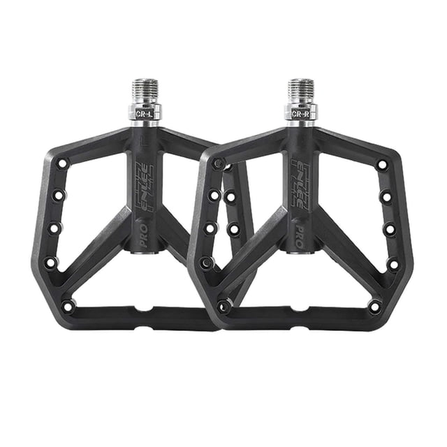 Pedales de bicicleta, Pedales de bicicleta de nailon, Pedales huecos ligeros antideslizantes, Pedales de bicicleta, Pedal de bicicleta plano para bici Negro