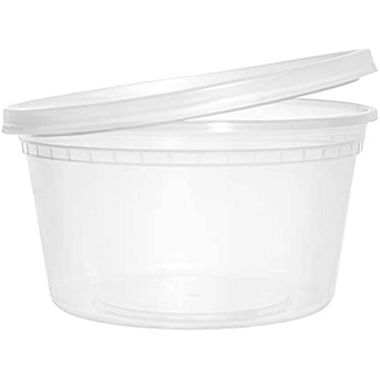 ChoiceHD 12 oz. Microwavable Translucent Plastic Deli Container and Lid  Combo Pack - 240/Case