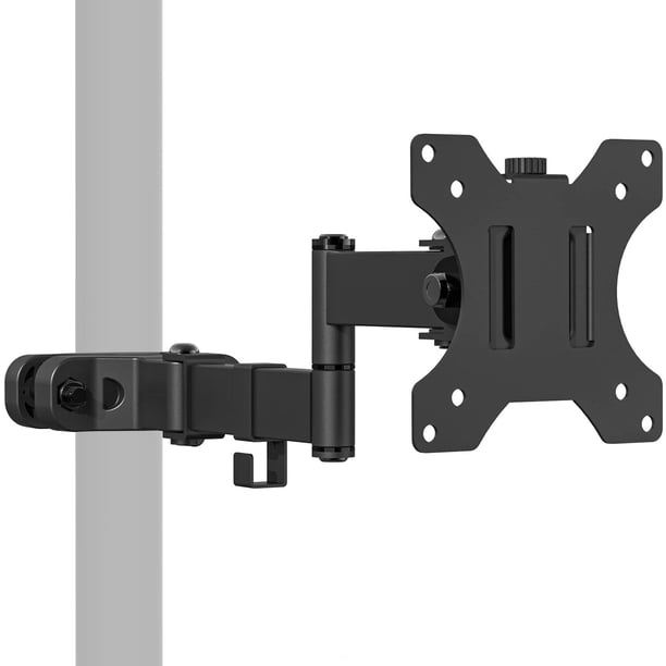 Soporte de Brazo para Monitor WALI Negro Totalmente Ajustable de 2 Niveles con Placa Universal 75 mm