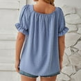 thumbnail image 4 of ECZHAW Womens Dressy Casual Summer Tops Flowy Blouse Puff Sleeve Tops, 4 of 5