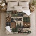 thumbnail image 5 of Cabin Wildlife Wilderness Adventure Moose Bear, Peaceful Mountain Lake Scene, Warm Flannel Blanket for Cabin and Lodge, Outdoor Lovers Camping Gift, Rustic Home Decor, 5 of 9