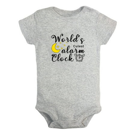 

World s Cutest Alarm Clock Funny Rompers For Babies Newborn Baby Unisex Bodysuits Infant Jumpsuits Toddler 0-24 Months Kids One-Piece Oufits