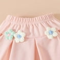 thumbnail image 6 of Afdoent Baby Girl Clothes Toddler Girls Ribbed Bow Mesh Short Sleeve Top & Skirt Set 3D Floral Summer Two Piece Outfit Clothes 2025 Cute Suit 3-4 Years, 6 of 7