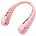 thumbnail image 1 of Ventilador de Cuello Portátil, Ventilador Personal Sin Aspas, Batería Recargable de 4000 MAh, Sin Enganches de Cabello, 3 Velocidades Más Rápido Rosa, 1 of 5