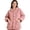 Pink, variant on Women's Fleece Bed Jacket, Soft Warm Button Down Long Sleeve Sleep Jacket with Pockets, Cozy Loungewear Top