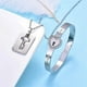 thumbnail image 3 of Pulsera con candado y collar con llave YONGSHENG de acero de titanio para parejas, 3 of 5