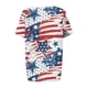 thumbnail image 4 of Fiudx Ofertas de La Semana Blusa Superior con Estampado de Manga Corta y Cuello En V, Cómoda E Informal, a La Moda para Mujer, 4 of 5