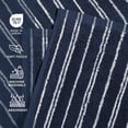 thumbnail image 2 of Mainstays Basic Striped Bath Towel, Soft 100% Cotton and Highly Absorbent Bath Towel, Navy, 2 of 5
