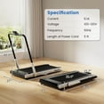 thumbnail image 3 of Superfit 3-in-1 Folding Treadmill with Smart Apps Remote Control LED Display and Speakers Silver, 3 of 9