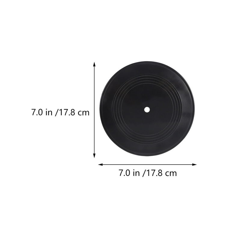 Blank Vinyl Records 7 Inch CD for Room Decor CD Wall Decor Vinyl Records  Decor Black Fake Records Decor (24 Pieces)