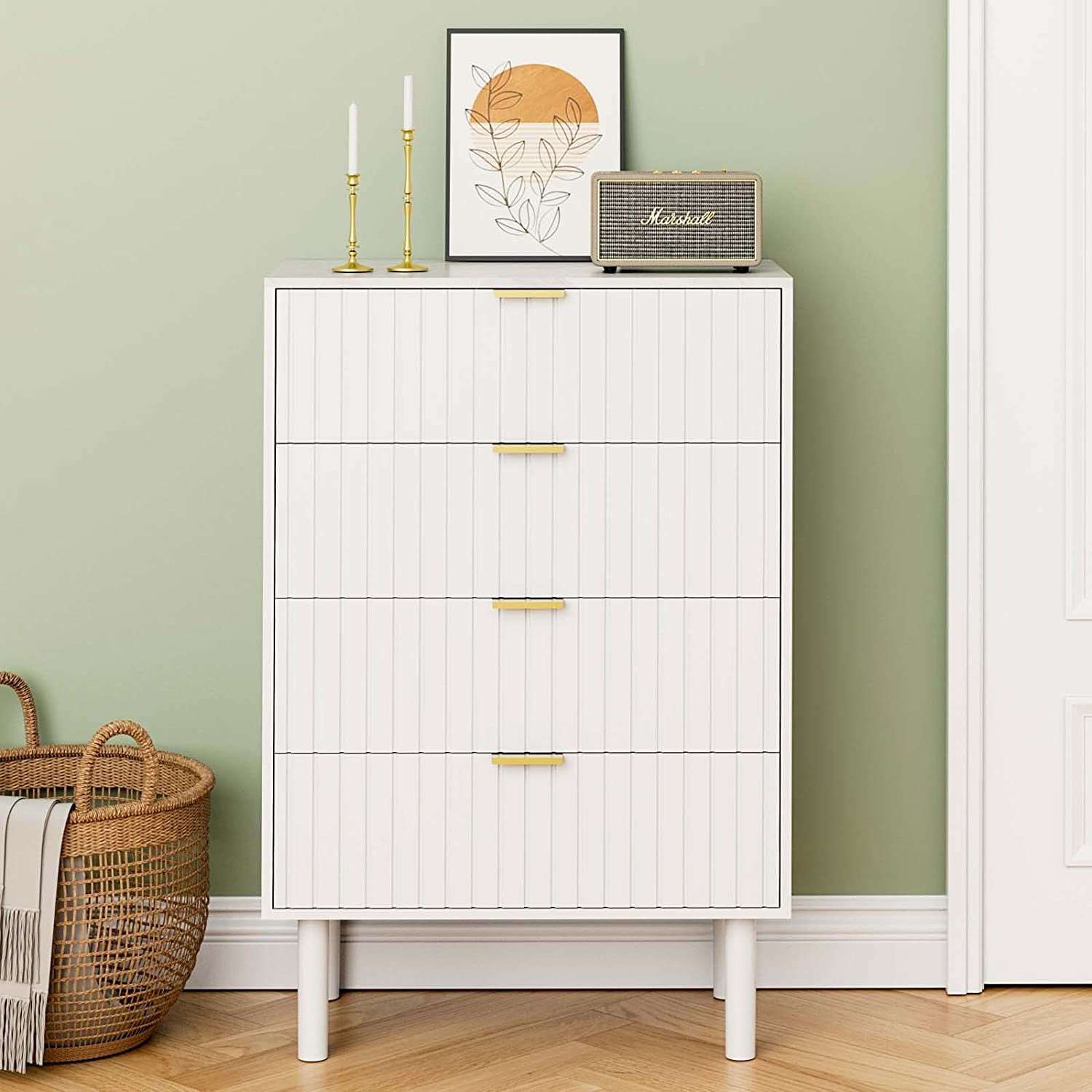 boombiugero Dresser Modern Tall Dresser with Deep Drawers Dresser