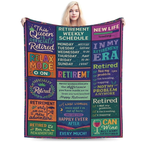 Happy Retirement Gifts for Women Men, Retirement Blanket 2025, Retirement Gifts, FarewellGoing Away Gifts for Coworker Leaving, Best Retirement Gifts for Woman Man 50x40