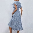 thumbnail image 4 of Robe Aguichant à Manches Courtes à Fleurs pour Femmes Robe Décontractée S, 4 of 7