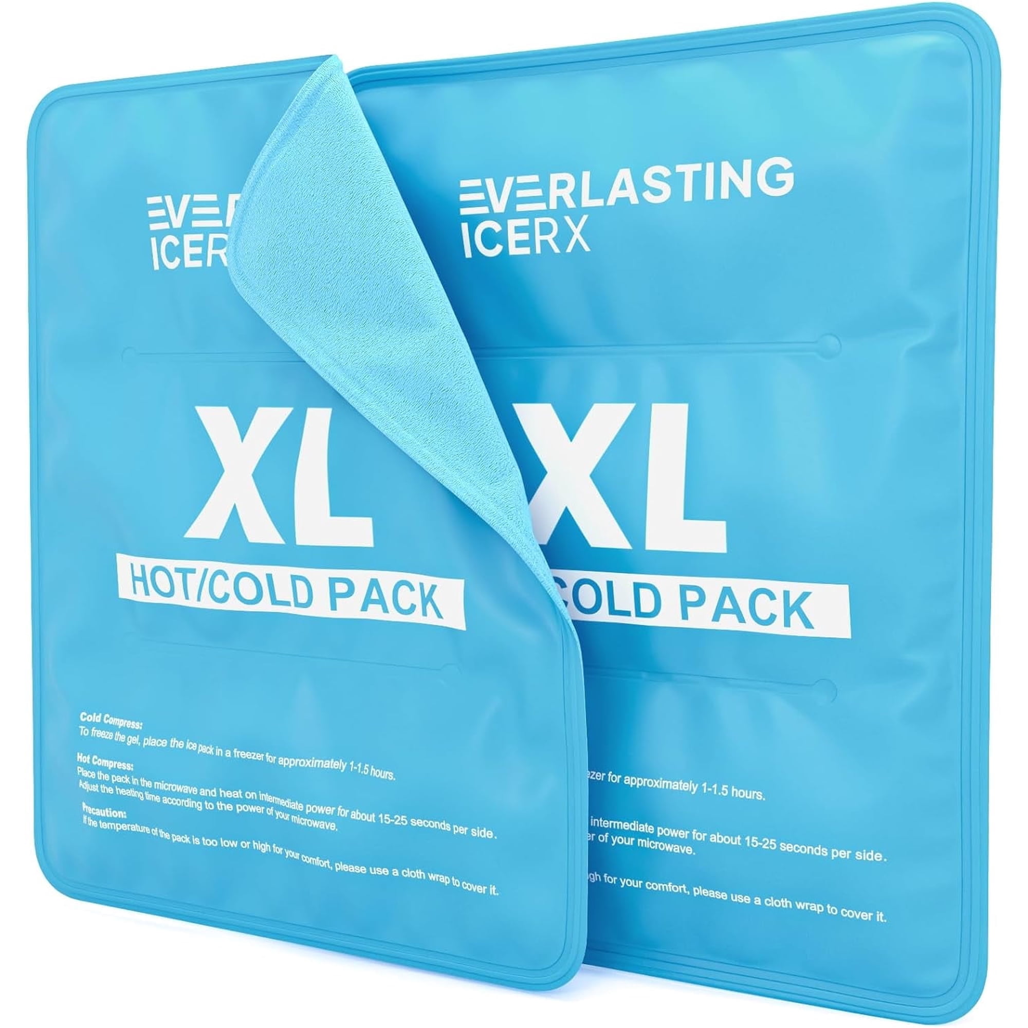 Everlasting Ice RX Gel Ice Pack Wraps, Reusable Hot and Cold Pack for Pain Relief, 2 Pack