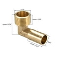 thumbnail image 2 of Unique Bargains Brass Barb Hose Fitting 90 Degree Elbow Barbed G Male Pipe 2pcs 14mm, 2 of 5