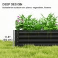 thumbnail image 4 of Outsunny 6x3x1ft Galvanized Raised Garden Bed, Open Bottom, Dark Grey, 4 of 10