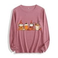 thumbnail image 2 of Miqool Womens Fall Shirts Halloween Long Sleeve Pumpkin T-Shirts Casual Thanksgiving Graphic Tee Tops, 2 of 7