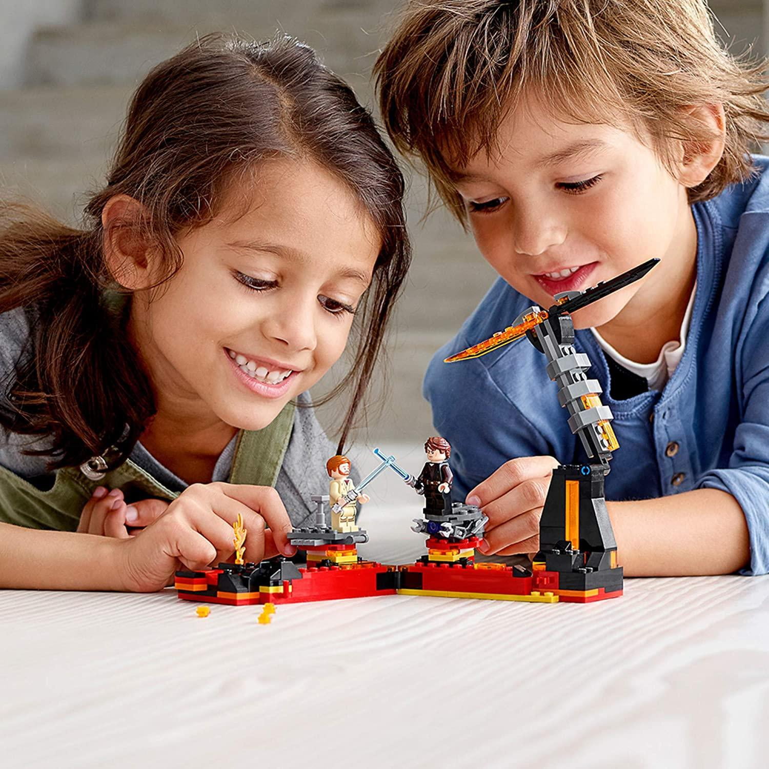 LEGO Star Wars Revenge of The Sith Duel on Mustafar 75269 Anakin Skywalker vs. OBI Wan Kenobi Building Kit New 2020 208 Pieces Walmart