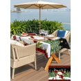 thumbnail image 4 of Outdoor Tablecloth with Umbrella Hole and Zipper, Black Red Snowman Christmas Rectangle Table Cloth 52x70 Inch Waterproof Tablecloth, Xmas Tree Snowflake Winter Picnic Table Cover for Patio Camping, 4 of 7