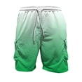 thumbnail image 6 of RUTAYY Men's Outfits Gradient Color Round Neck Tshirts Shorts Summer Casual Daily Wear Lightweight Breathable Relaxed Holiday Clothing Sets, 6 of 8