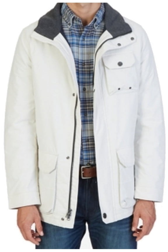 NWT Nautica Men's Multi-Pocket Parka Jacket, Silver Birch Size S