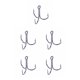 thumbnail image 3 of Eigraketly 20 piezas 3 garras 4 #6 #8 #10 # anzuelos de pesca volcados de Metal de curva redonda fuerte y afilada para atún al aire libre Triple púas de Type2 NO2, 3 of 6